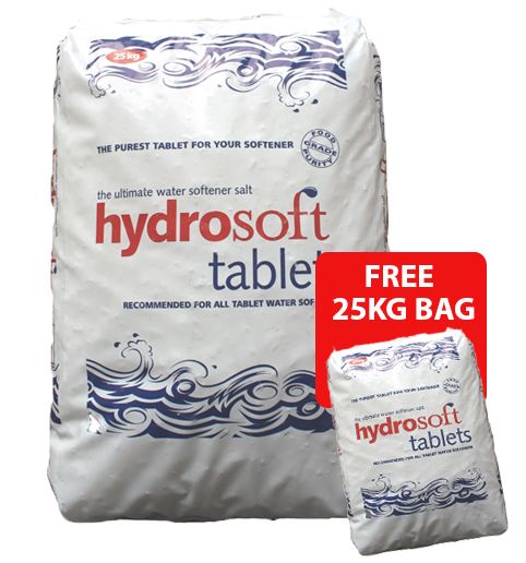 Hydrosoft Tablet Salt 25kg x 15 Bags + FREE 25kg Bag